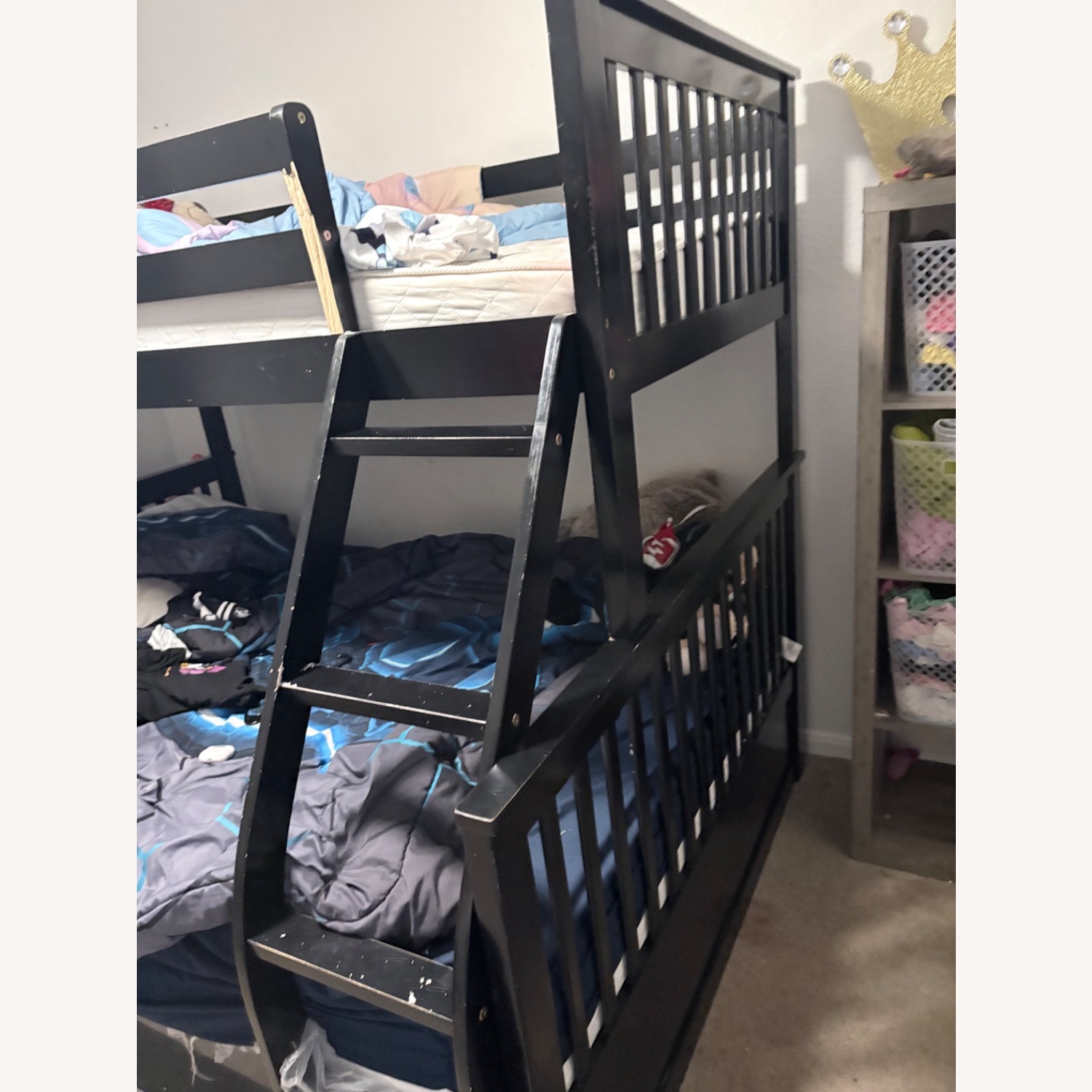 Ashley Furniture Dark Brown Wood Bunk Bed - image-1