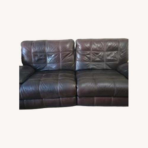 Used Dark Brown Leather 2 Seater Sofa for sale on AptDeco