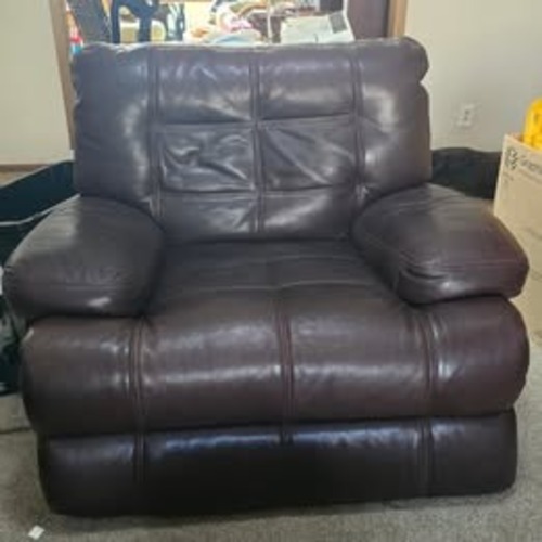 Used Dark Brown Leather 2 Seater Sofa for sale on AptDeco