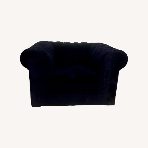 Used Royal Blue Chesterfield Armchair for sale on AptDeco