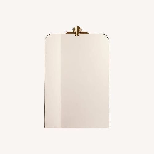 Used CB2 Nouveau Modern Brass Lacquered Iron Full-Length Floor Mirror 48"x78" for sale on AptDeco