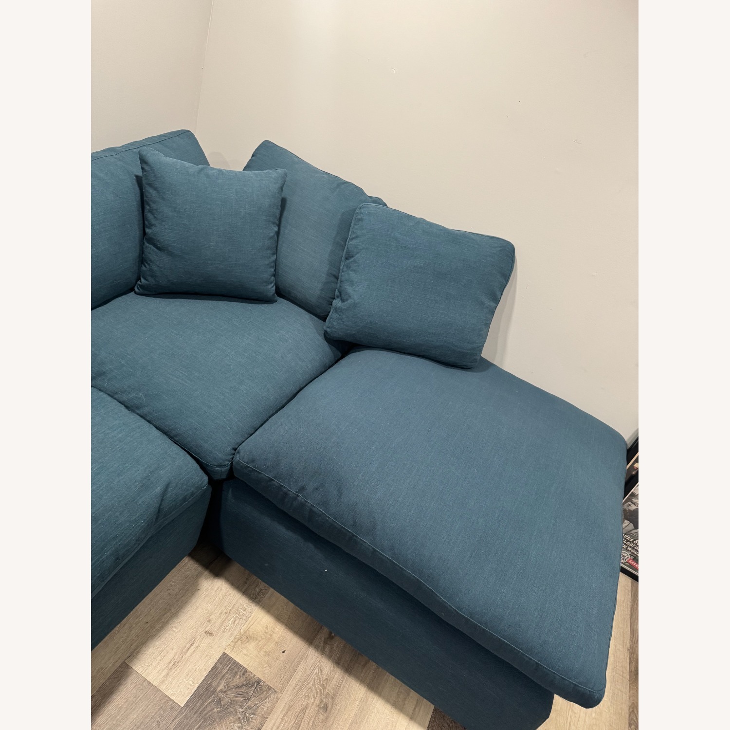 Modway Blue 4 Piece Down Filled Sectional - image-3