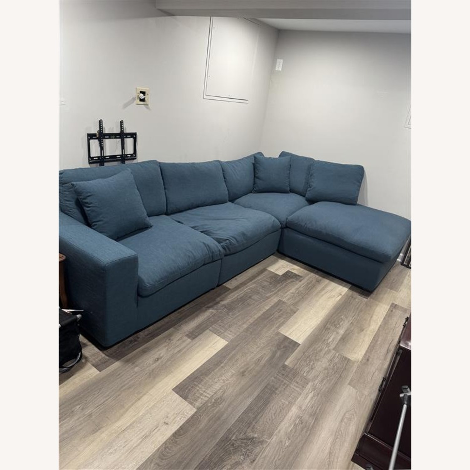 Modway Blue 4 Piece Down Filled Sectional - image-1