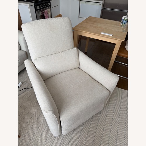 Used Chita Living Natural Linen Nursing Chair for sale on AptDeco