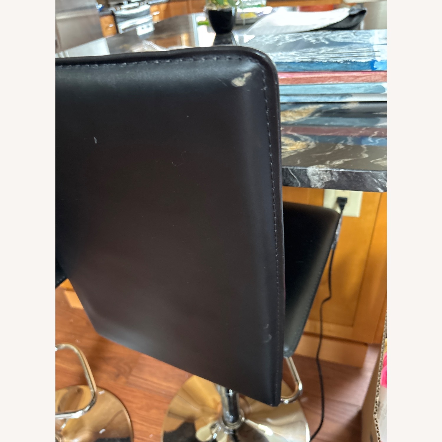 Black Leather Stools - image-2