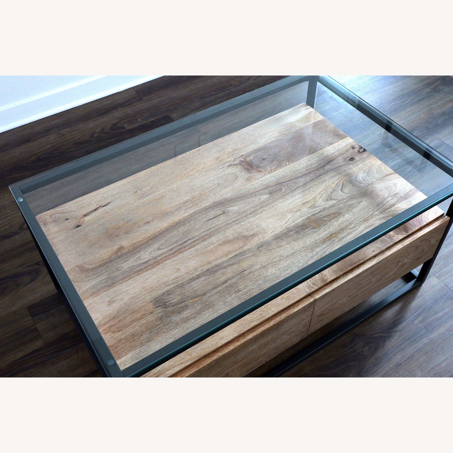 West Elm Industrial Wood Storage Coffee Table - image-8