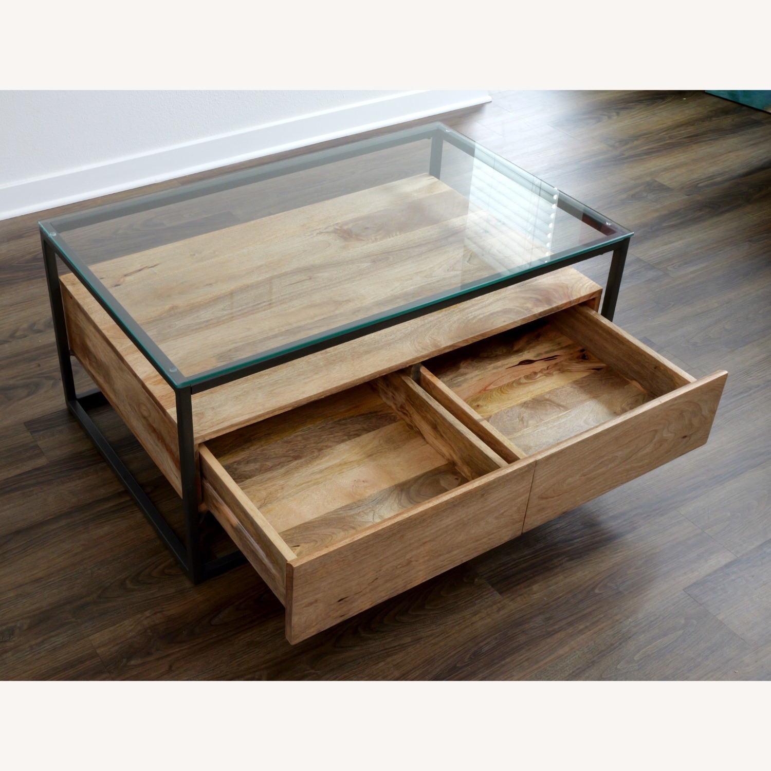 West Elm Industrial Wood Storage Coffee Table - image-3