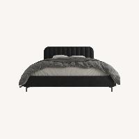 Mercury Row Black Velvet Queen Bed
