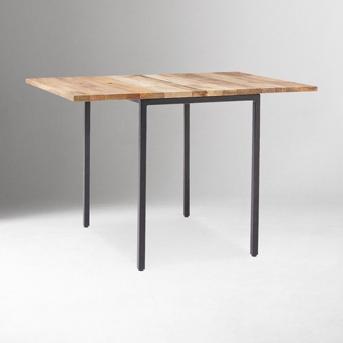 Used West Elm Extendable Dinning Table + 2 Steel Chairs for sale on AptDeco