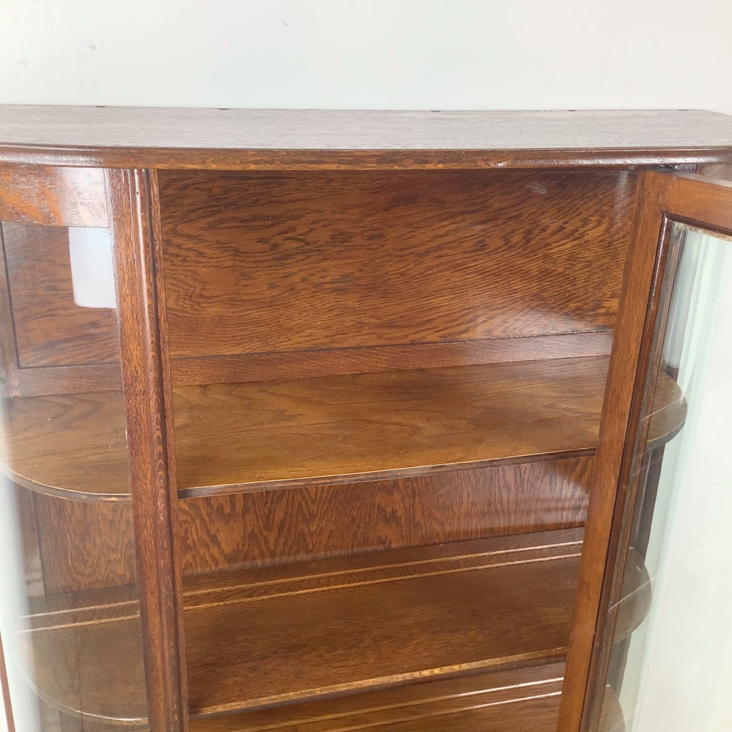 Antique Shelved Glass Display Cabinet - image-3