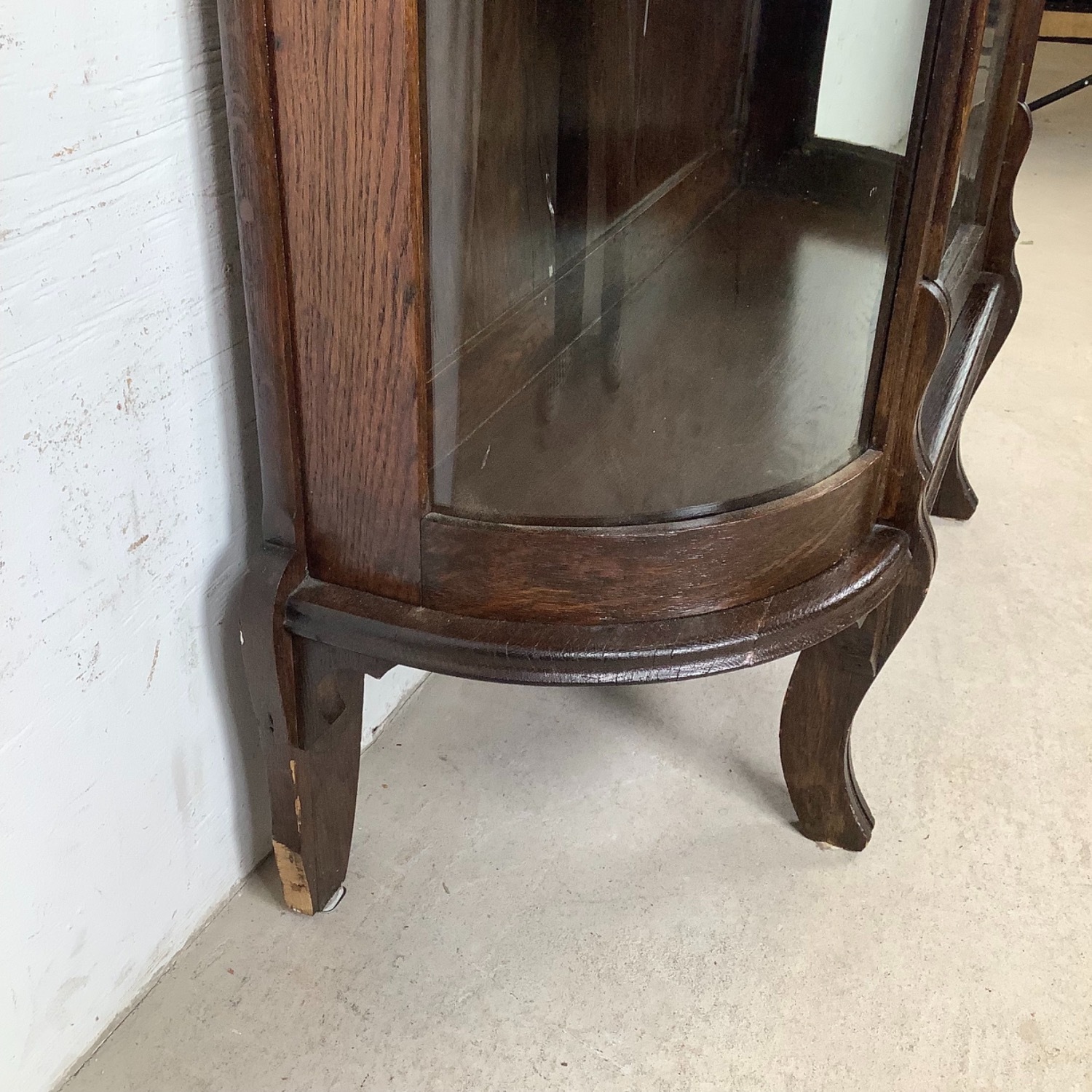 Antique Shelved Glass Display Cabinet - image-13