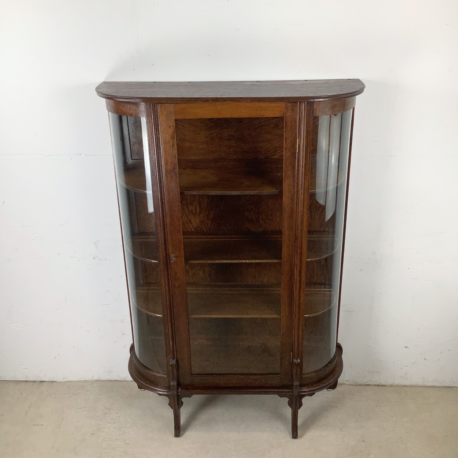 Antique Shelved Glass Display Cabinet - image-12