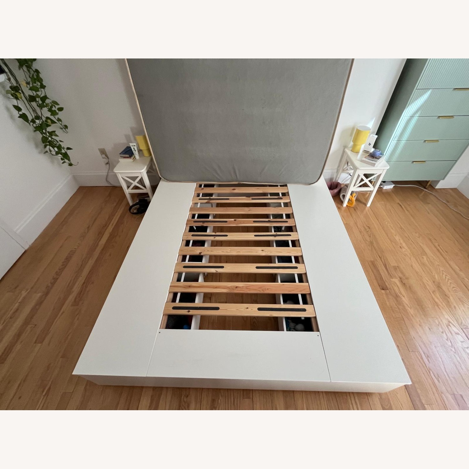 IKEA White Queen Bed - image-6