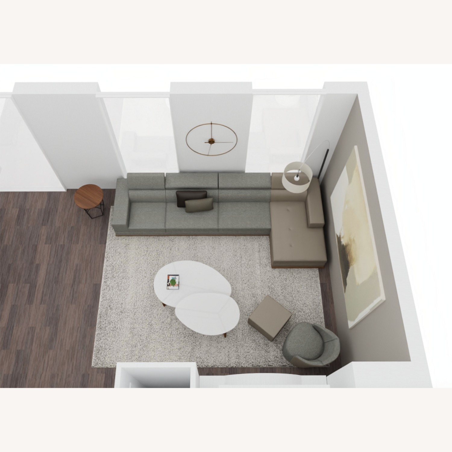 Lazzoni Met Light Gray 3+ Seater Sofa - image-2