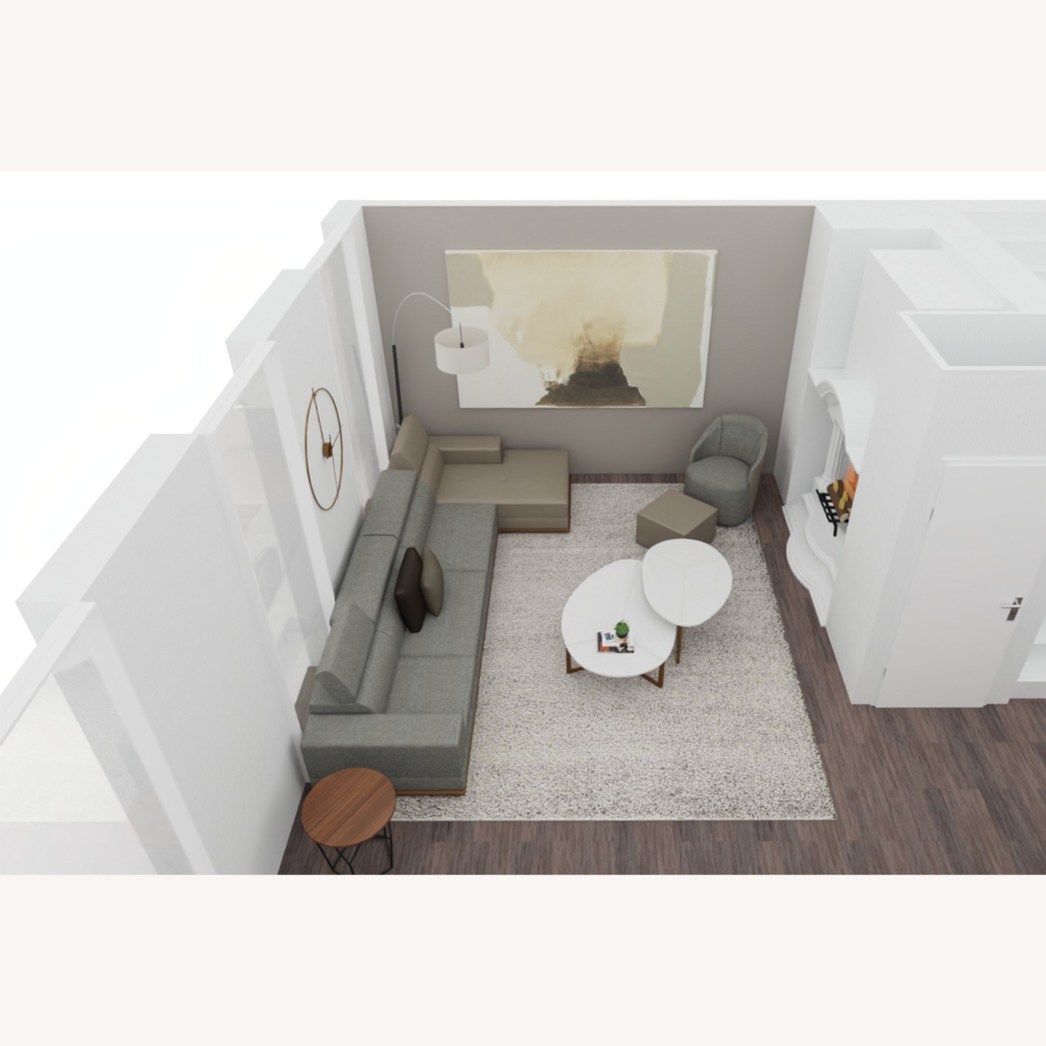 Lazzoni Met Light Gray 3+ Seater Sofa - image-3