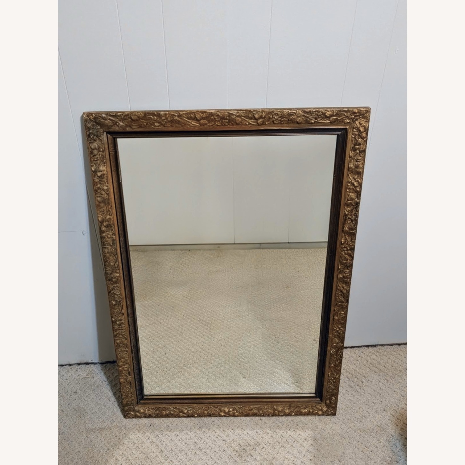 20th Century Vintage Gold Wood Wall Mirror - image-1