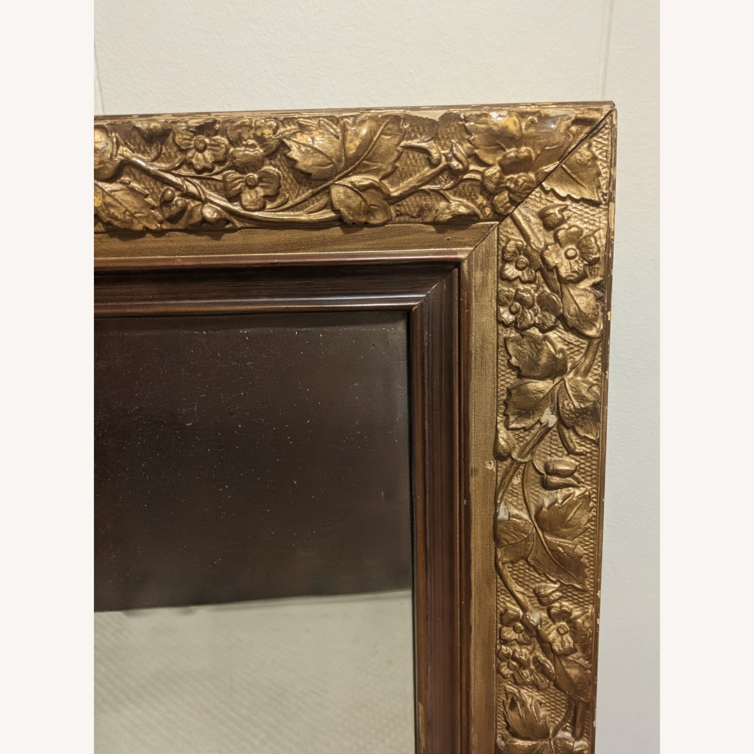 20th Century Vintage Gold Wood Wall Mirror - image-5