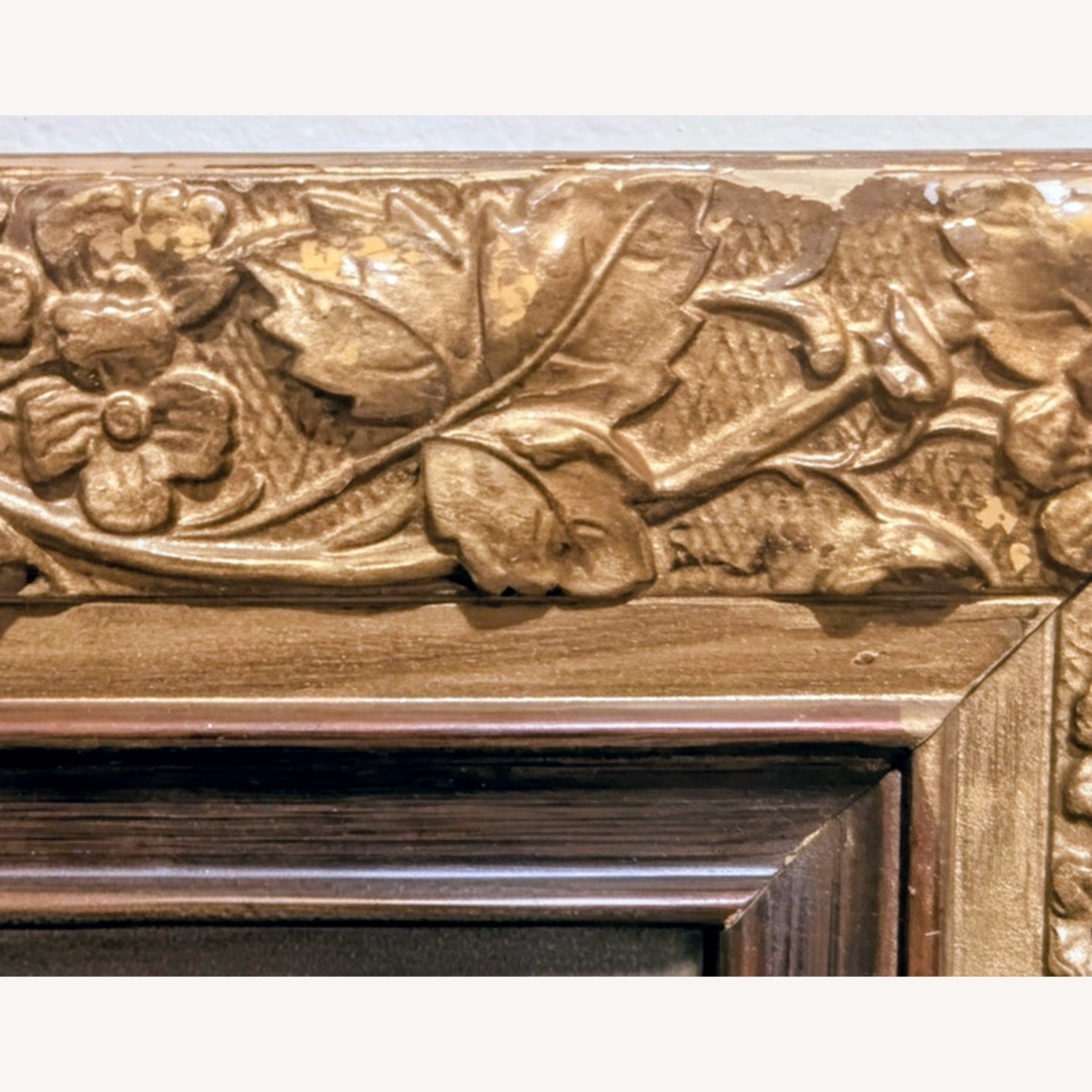 20th Century Vintage Gold Wood Wall Mirror - image-4