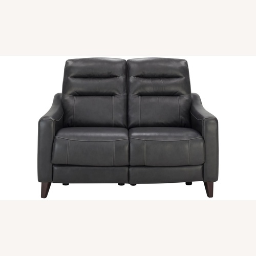 Used Raymour & Flanigan Graham Leather Loveseat for sale on AptDeco