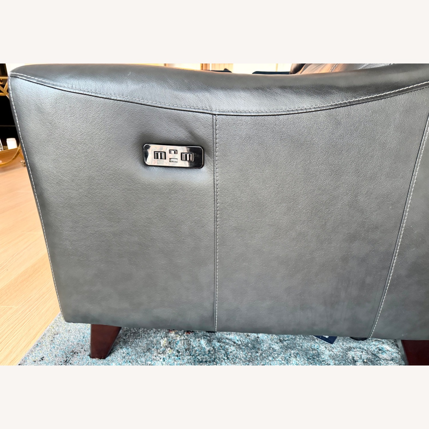 Raymour & Flanigan Graham Leather Loveseat - image-2