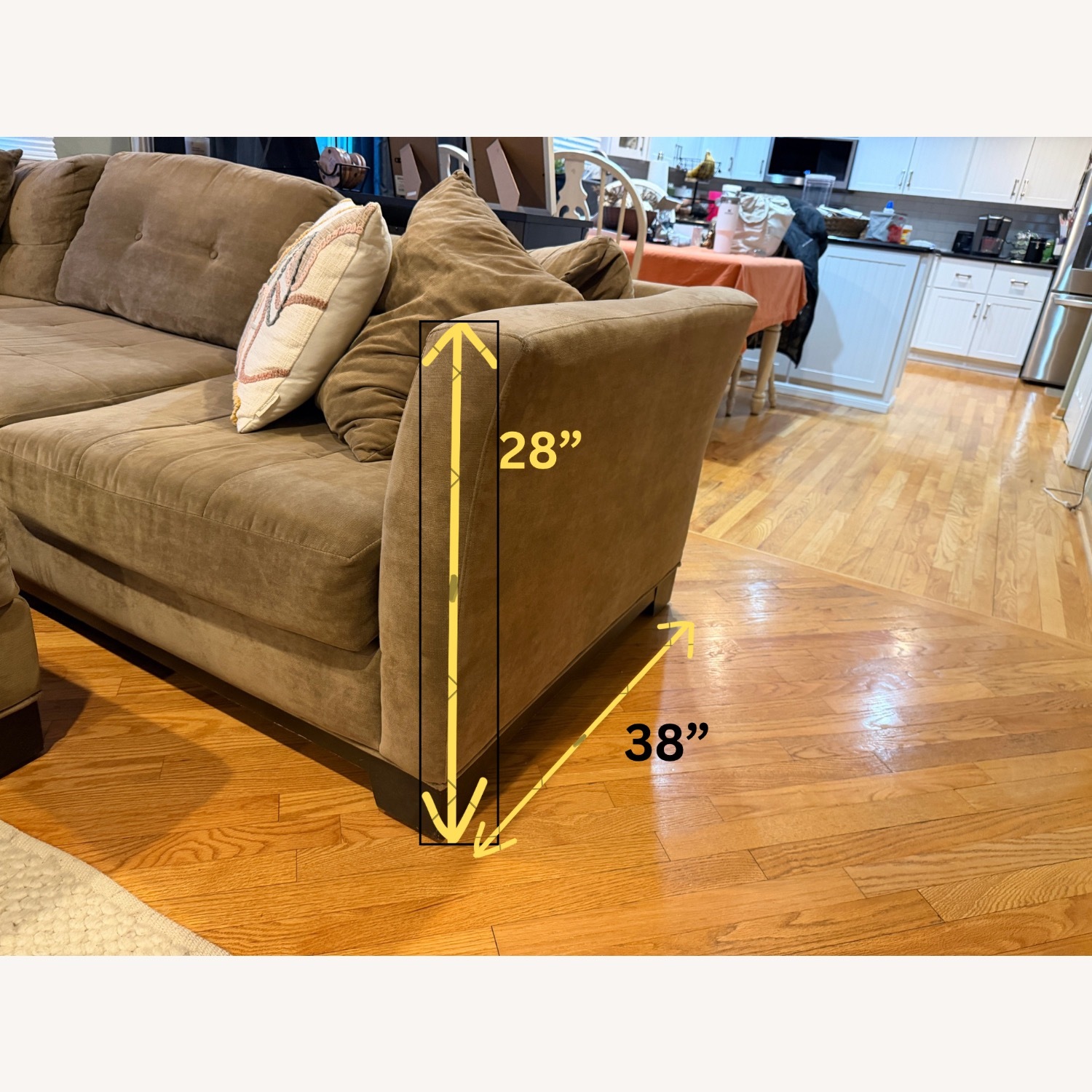 Macy's Dark Brown 3+ Piece Sectional - image-1