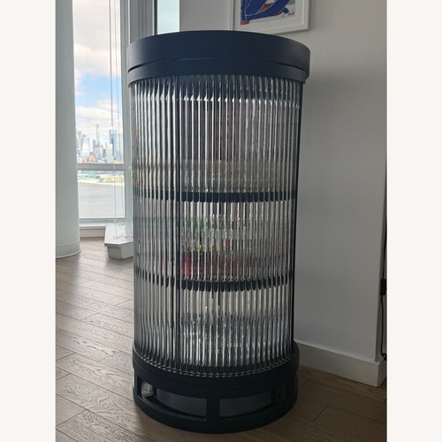 Used Timothy Oulton Black Glass Bar Cart for sale on AptDeco