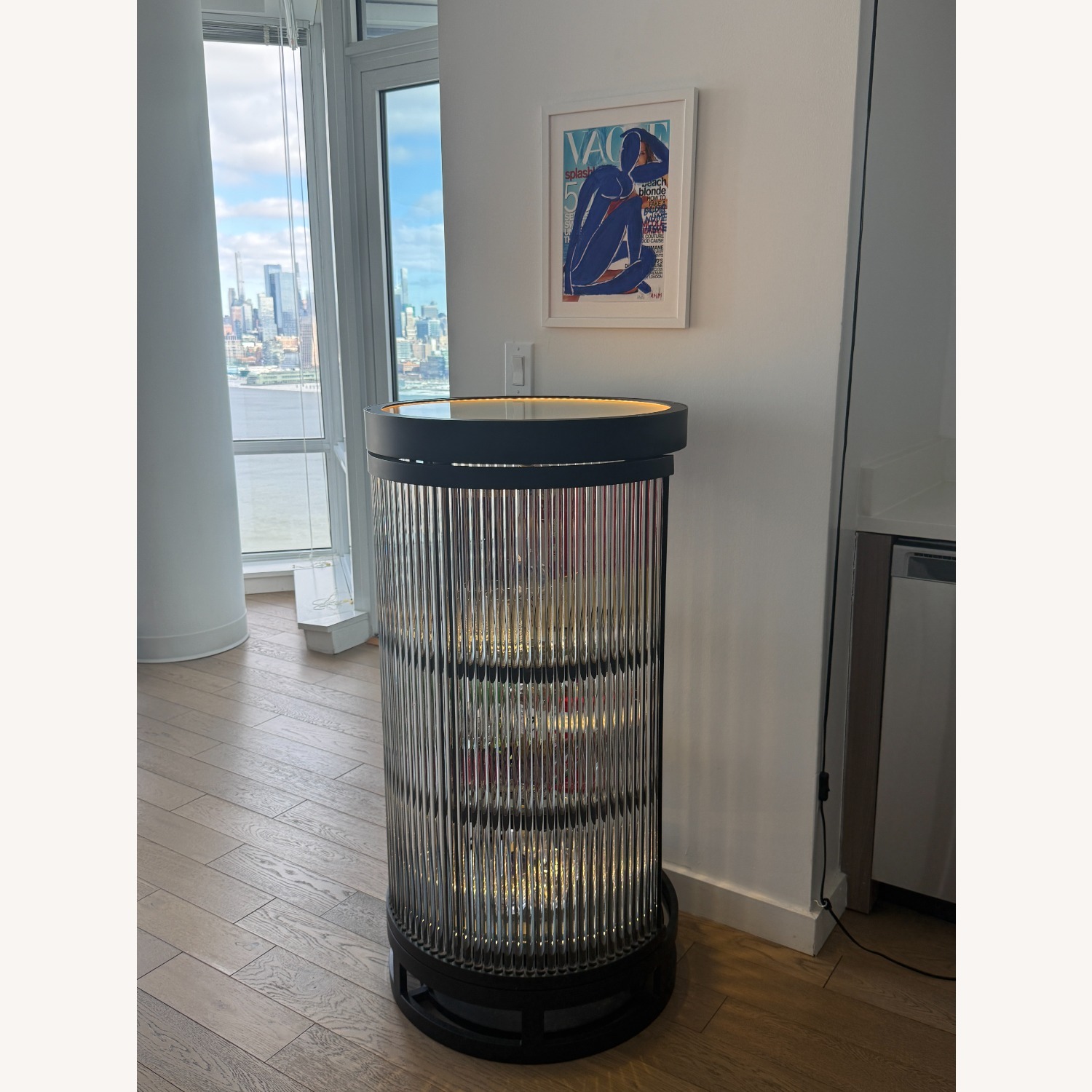 Timothy Oulton Black Glass Bar Cart - image-7