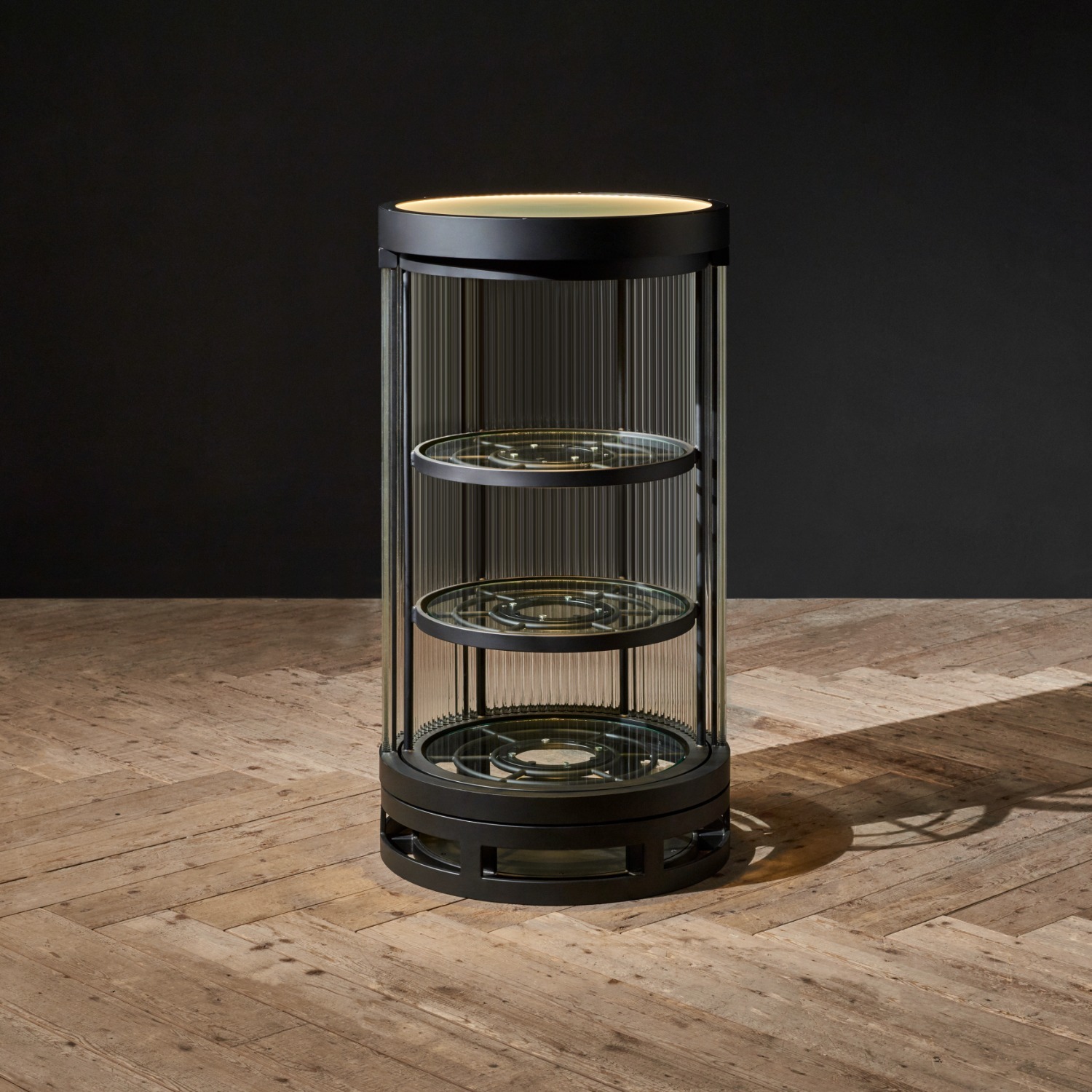 Timothy Oulton Black Glass Bar Cart - image-10