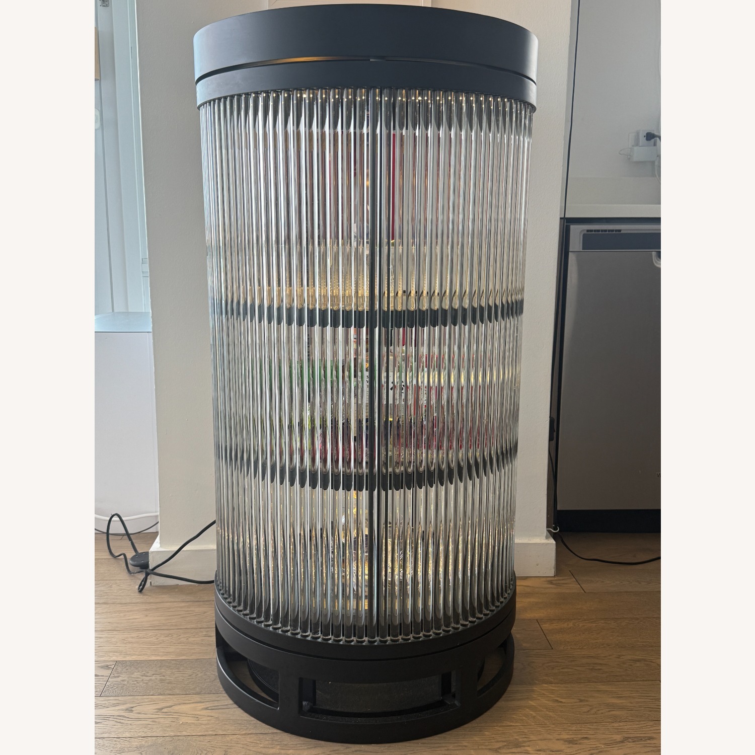 Timothy Oulton Black Glass Bar Cart - image-8