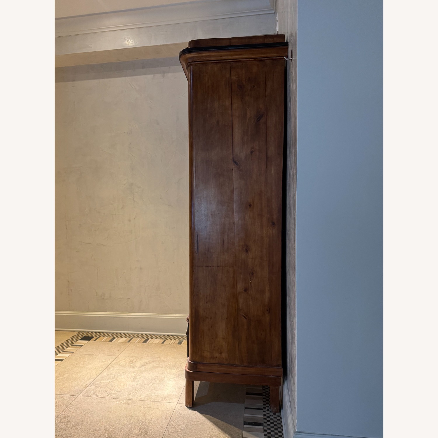 Biedermeier Brown Wood Armoire - image-3