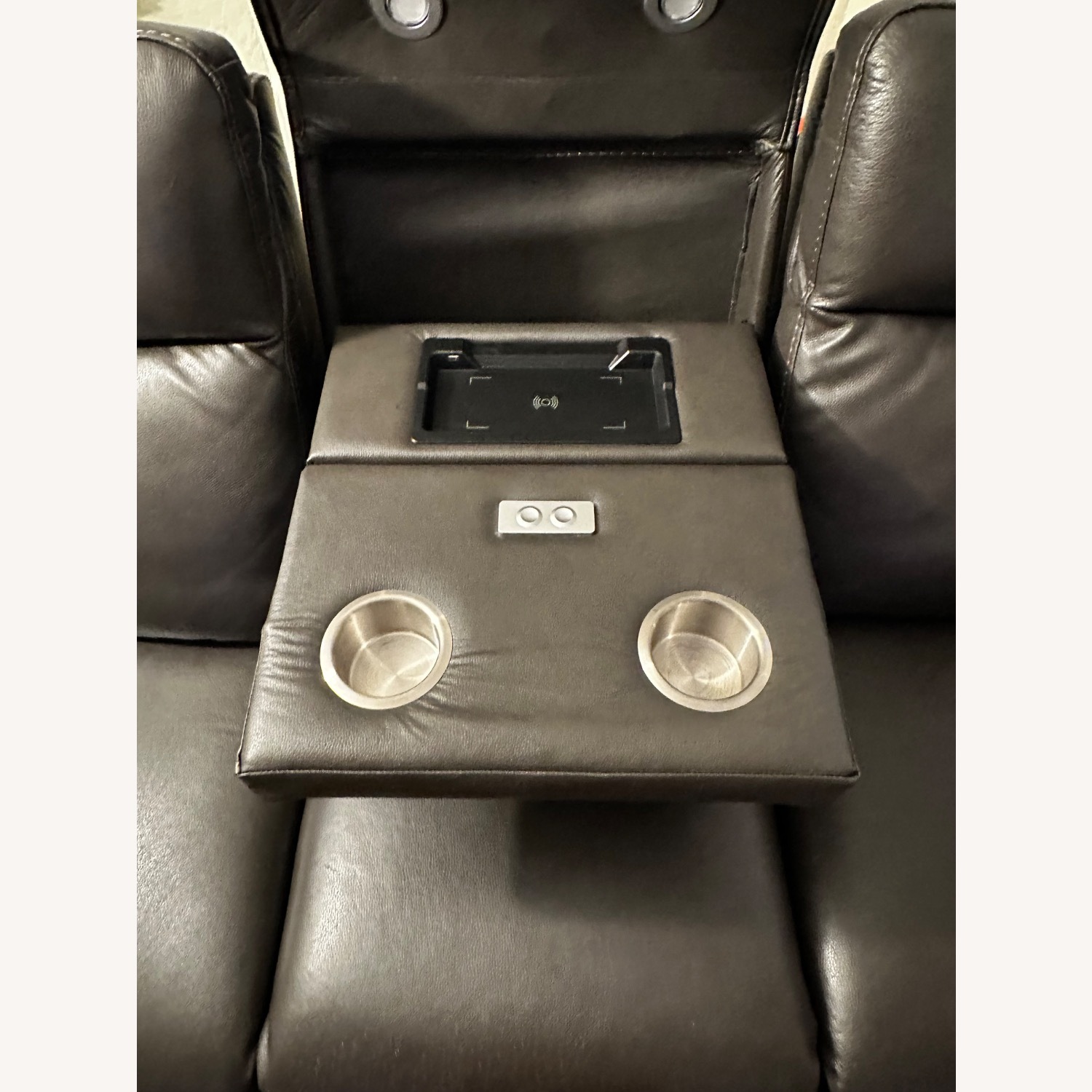 84" Zero Gravity Leather Sofa with Power Headrests - image-13