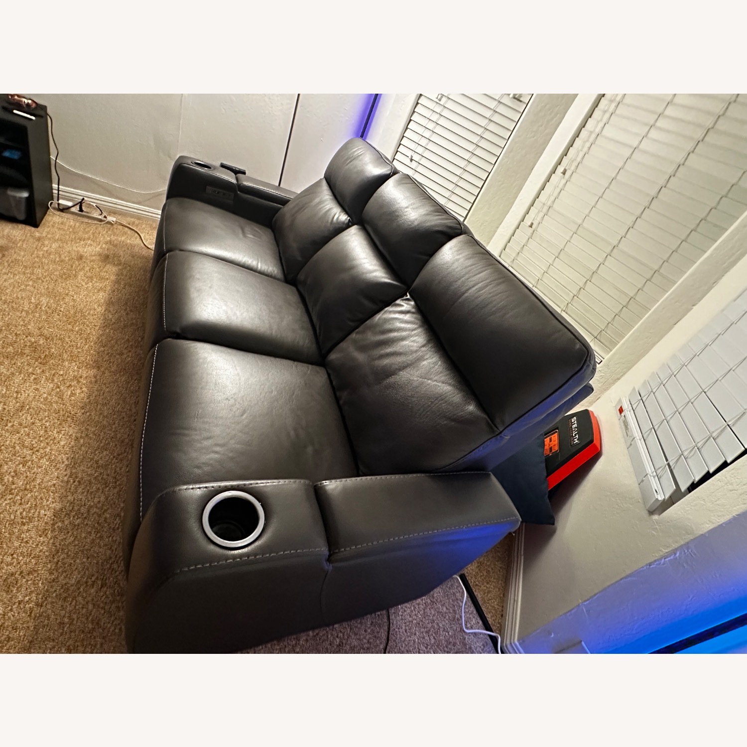 84" Zero Gravity Leather Sofa with Power Headrests - image-8