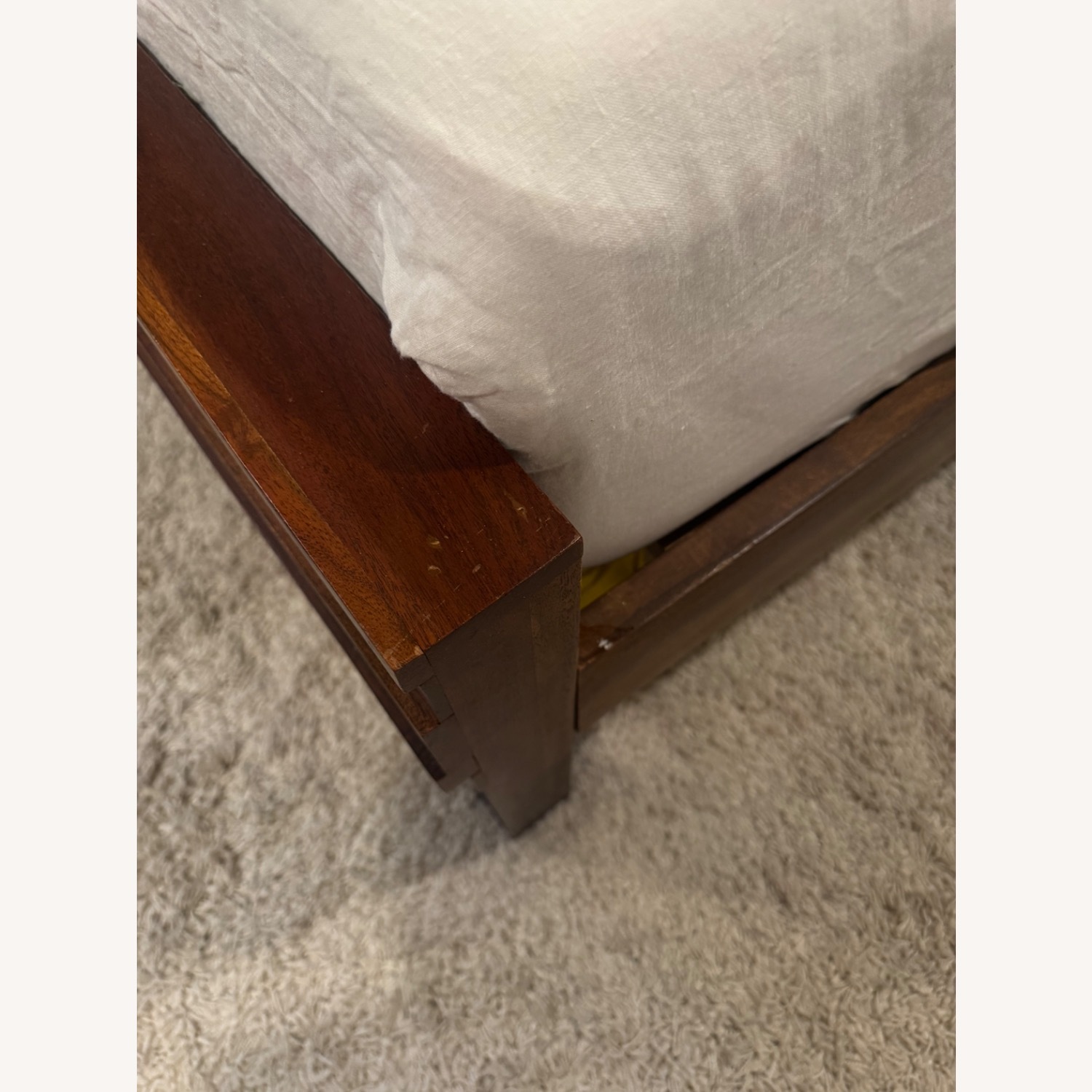 West Elm Stria Dark Brown Wood Queen Bed - image-4
