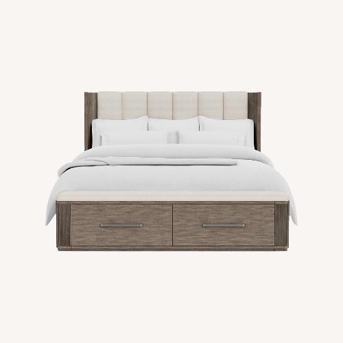 Used Frandlyn Queen Upholstered Bed with Storage  for sale on AptDeco
