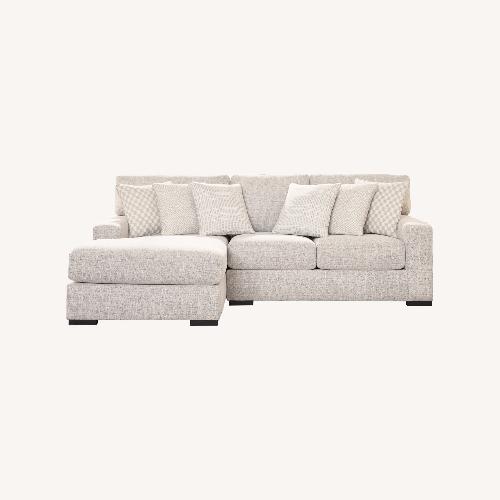Used Ashley Furniture Larce 2-Piece Next-Gen Nuvella™ Performance Fabric Sofa Chaise for sale on AptDeco