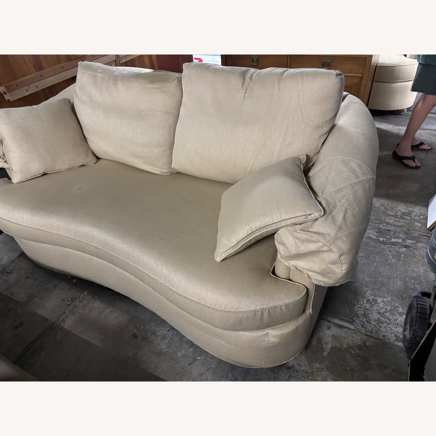 Ethan Allen Paris Fabric 2 Seater Sofa - image-1