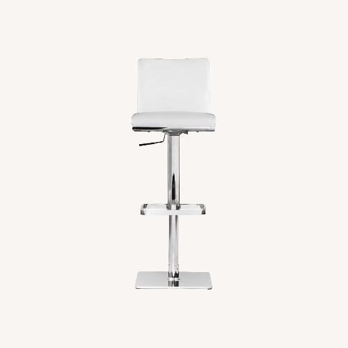 Used Scandinavian Designs White Faux Leather Stools for sale on AptDeco