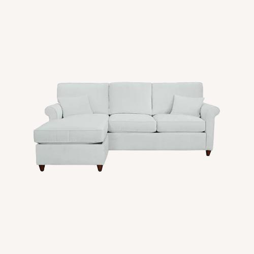 Used Macy's Lydia Blue Fabric 2 Seater Sofa for sale on AptDeco
