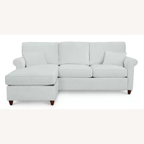 Used Macy's Lydia Blue Fabric 2 Seater Sofa for sale on AptDeco