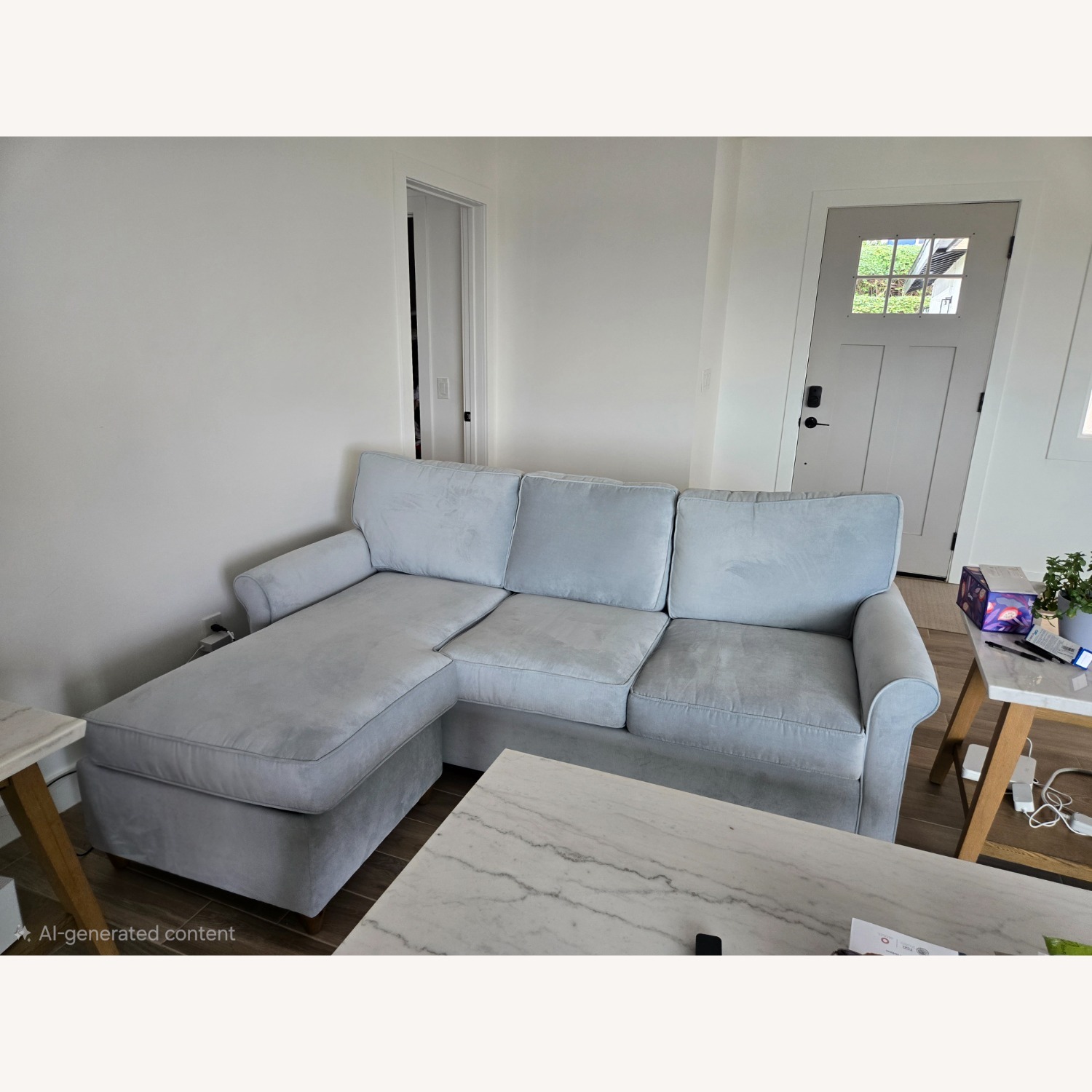 Macy's Lydia Blue Fabric 2 Seater Sofa - image-8