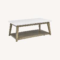 Macy's Mabell Dark Brown Wood Coffee Table