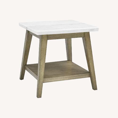 Used Macy's 2 Marble Top Side Tables for sale on AptDeco