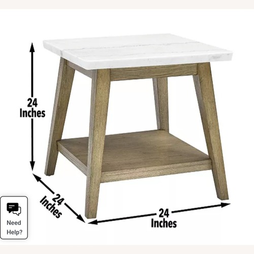 Used Macy's 2 Marble Top Side Tables for sale on AptDeco