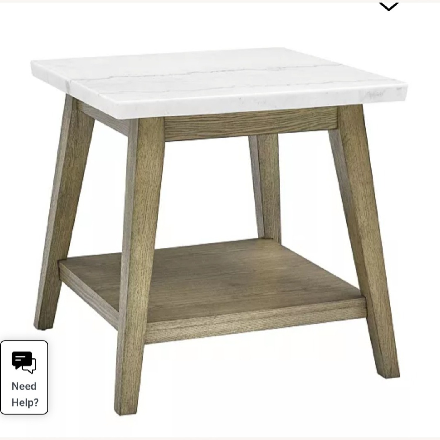 Macy's 2 Marble Top Side Tables - image-2