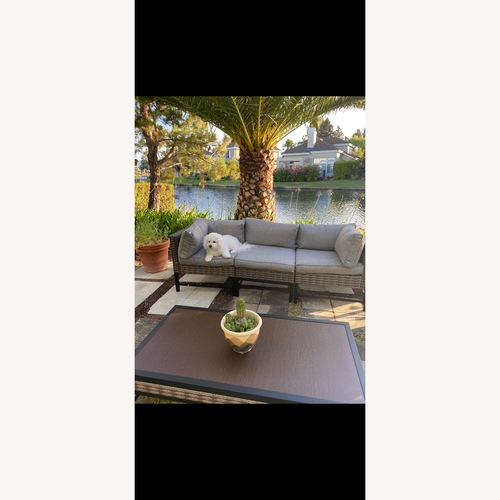 Used Wayfair Light Gray Wicker Patio Furniture for sale on AptDeco