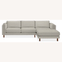 Room & Board Gray Cade Sofa with Chaise