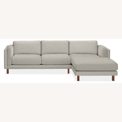 Used Room & Board Gray Cade Sofa with Chaise for sale on AptDeco