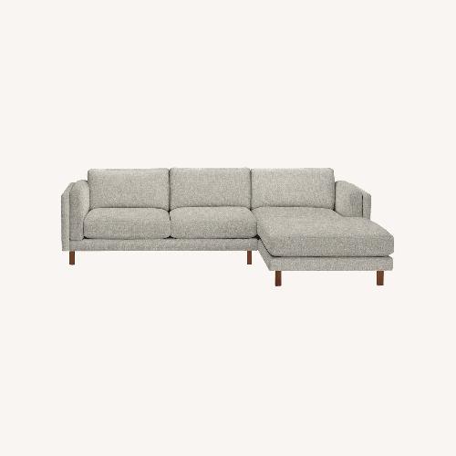 Used Room & Board Gray Cade Sofa with Chaise for sale on AptDeco
