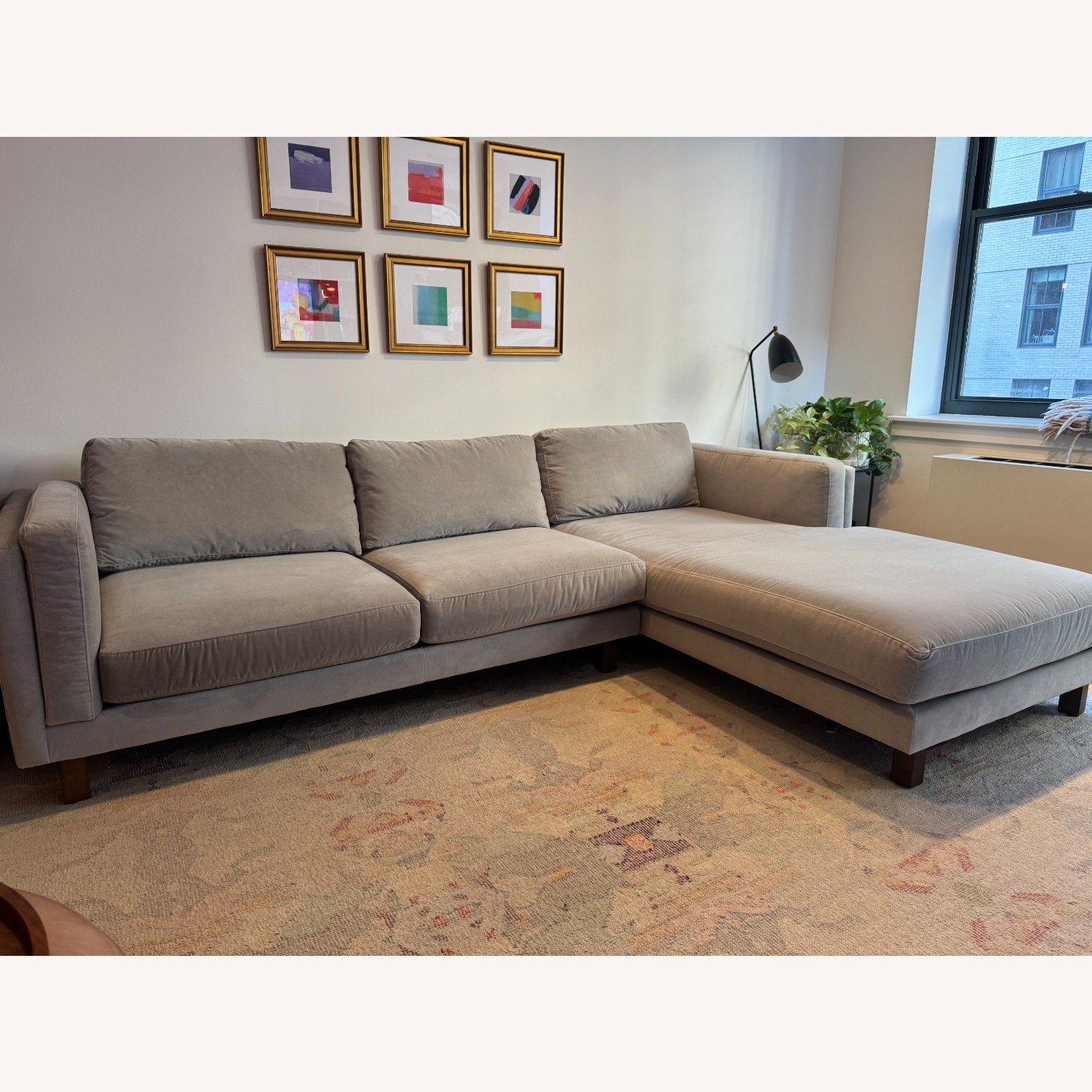 Room & Board Gray Cade Sofa with Chaise - image-2