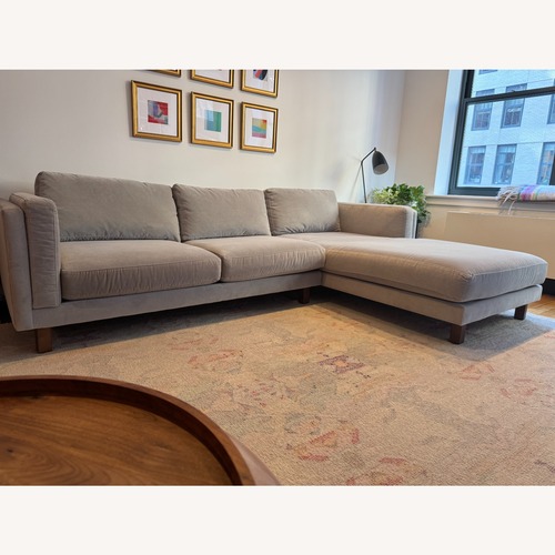 Used Room & Board Gray Cade Sofa with Chaise for sale on AptDeco